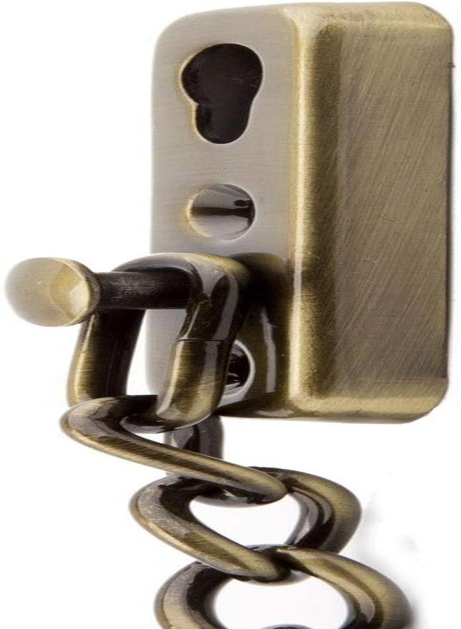Boniry Premium Door Latch, Door Chain Lock for Main Door - Ideal for Bedroom, Bathroom, Sliding Doors, Safety and Portable Use - Includes 360 Degree Eye Viewer (Brass) - Image 4